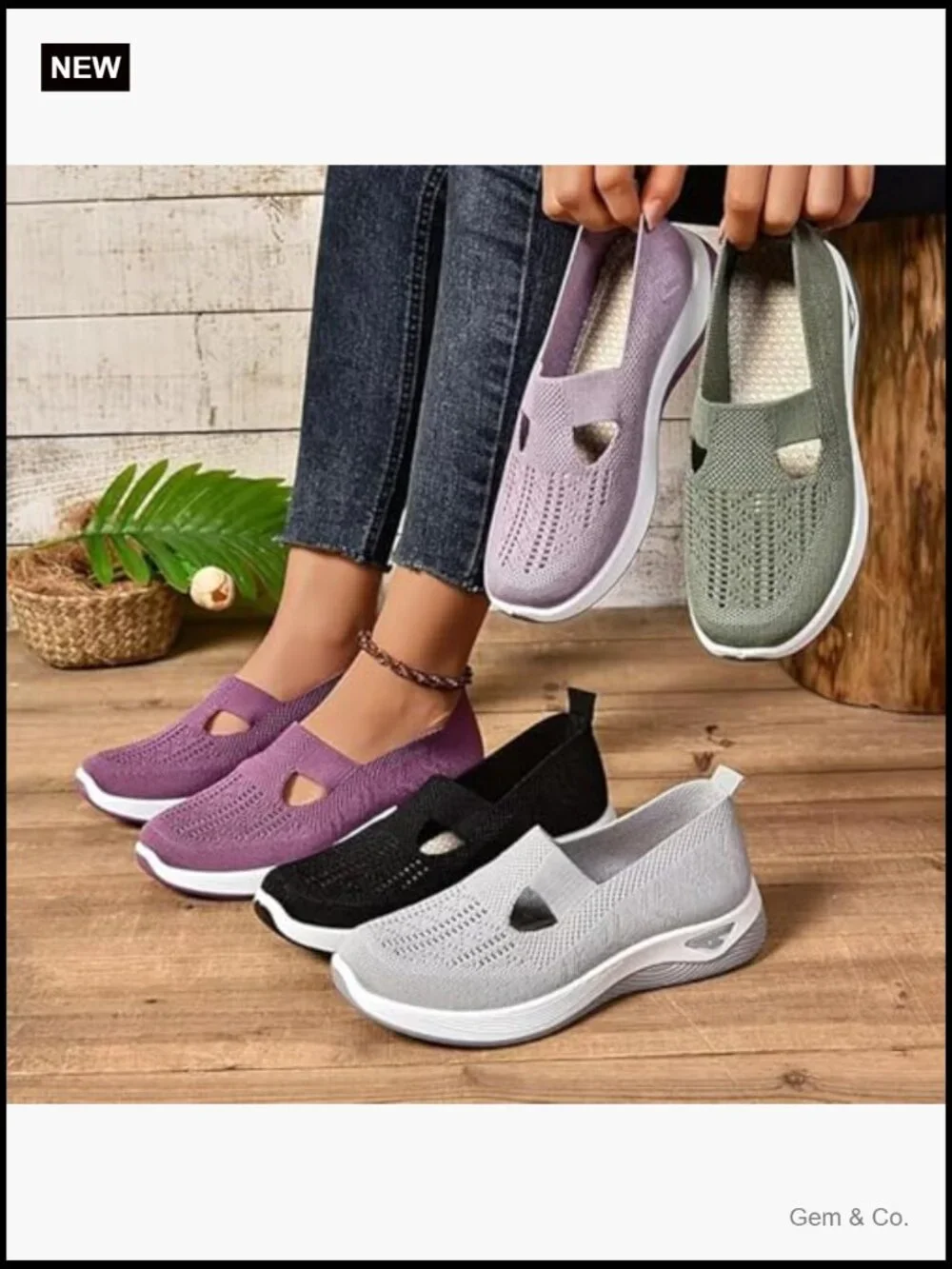 Women's Orthopedic Walking Shoes Breathable Arch Support Slip On Comfort